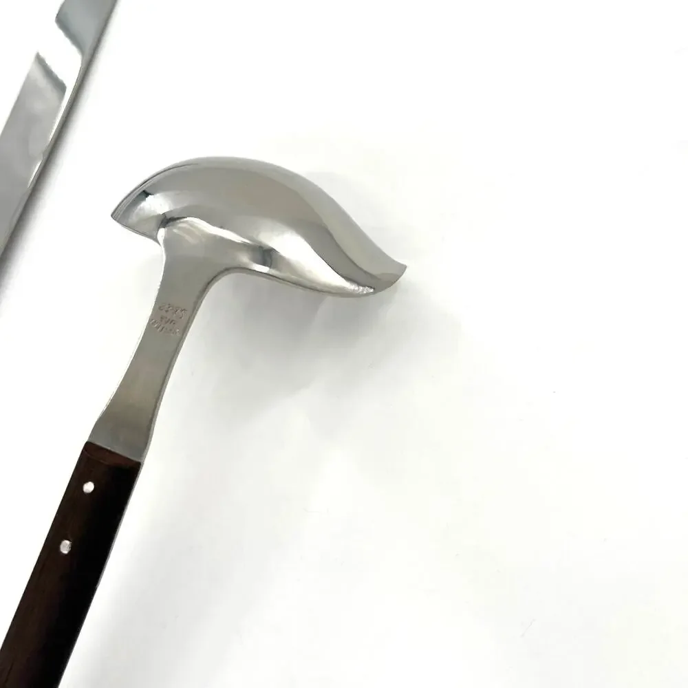 MCM Rostfri SMS Stainless Steel Swedish Nordic carving set with wood handle.
